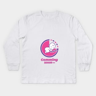 Baby coming soon Kids Long Sleeve T-Shirt